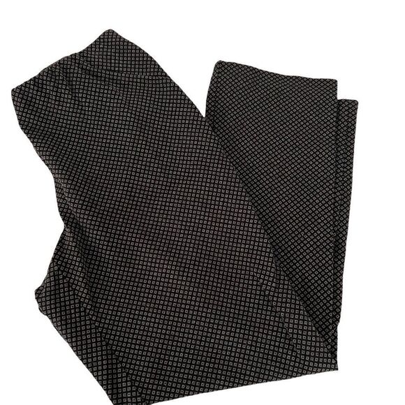 J. Jill Ponte Slim Leg Pant Black + Grey Small Diamond Print Stretch Size Small - Picture 1 of 7